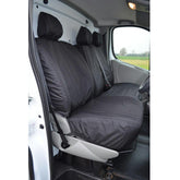 Renault Trafic - Vauxhall Vivaro - 2006-2014 - Driver And Double Passenger Seat Covers - Black